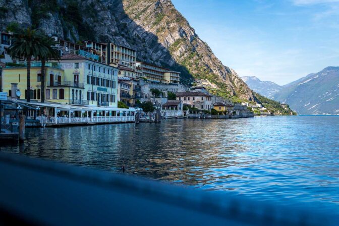 Blick über den Gardasee vom Ristorante Gemma in Limone