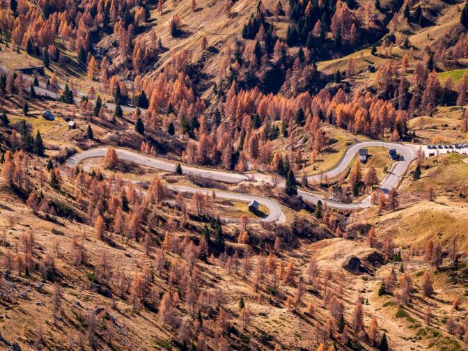 Herbstfarben rund um der Passstraße Passo di Giau