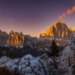 Abendrot, Dolomiten, Sonnenuntergang, Tofana, Tofane, Tofane Gruppe, Tofane-Gruppe, Tofanegruppe