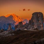 5 Türme, 5 torri, Abendrot, Cinque Torri, Dolomiten, Fünf Türme, Sonnenuntergang