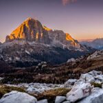 5 Türme, 5 torri, Abendrot, Cinque Torri, Dolomiten, Fünf Türme, Lagazuoi, Sonnenuntergang, Tofana di Rozes