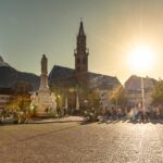 Bolzano, Bozen, Dom, Gotteshaus, Hauptkirche, Kathedrale, Landeshauptstadt Südtirol, Münster, Sonne, Walterplatz Bozen, cathedral, cattedrale, dome, duomo, minster