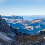 Alpe di Siusi, Aufstieg zur Forcella Ciampei, Schlern, Schlerngebiet, Schlernmassiv, Schlernspitzen, Sciliar, Seiser Alm, Seiseralm, Val de Chedul