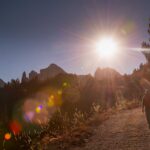 Sellastock, Sonnenuntergang, Von Kolfuschg zum Grödner Joch