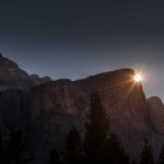 Sellastock, Sonnenuntergang, Von Kolfuschg zum Grödner Joch