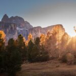 Sellastock, Sonnenuntergang, Von Kolfuschg zum Grödner Joch