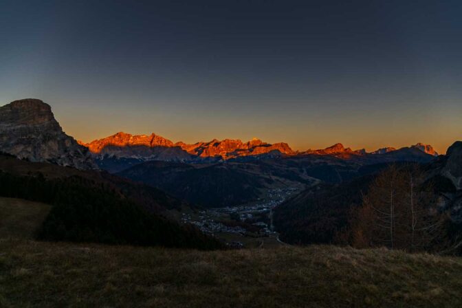 Was für ein Abendrot über den Dolomiten!