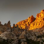 Abendrot, Grödner Joch, Grödnerjoch, Von Kolfuschg zum Grödner Joch