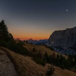 Abendrot, Sellastock, Von Kolfuschg zum Grödner Joch