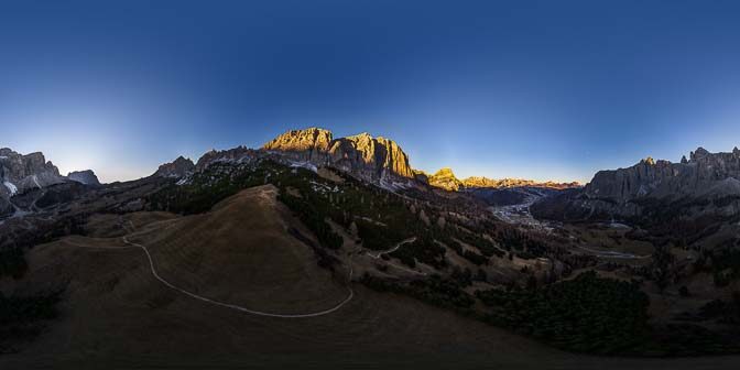 Abendrot am Grödner Joch