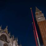 Markusplatz, Markusturm, Nachtaufnahme, Venedig